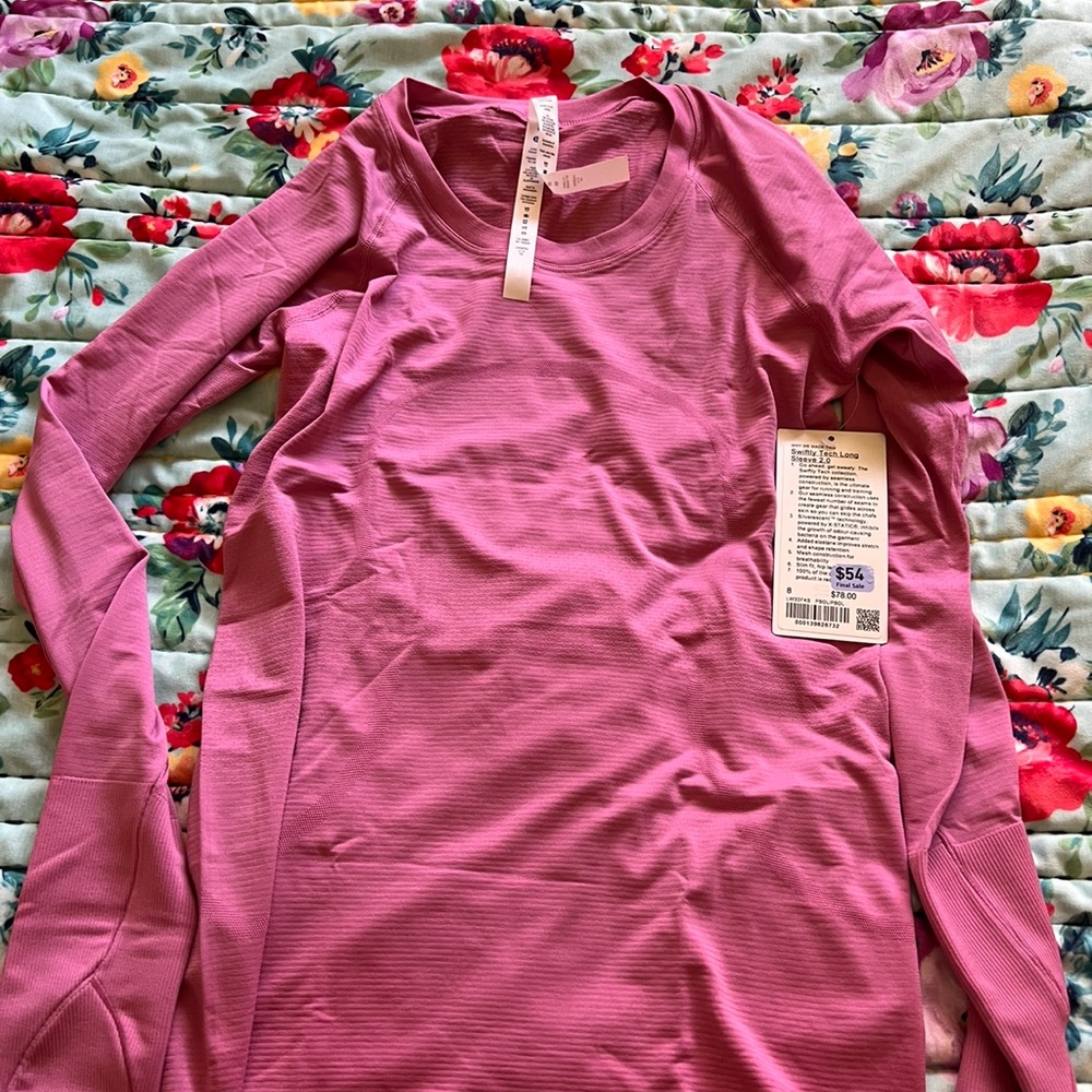 Lululemon Long Sleeve Swiftly Tech Pink Blossom